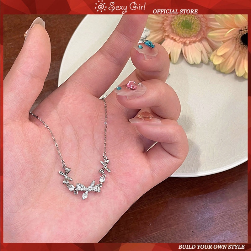 Vòng cổ Mặt Hình Bướm Đính Đá Zircon Thời Trang Quyến Rũ Cho Nữ Năm 2022