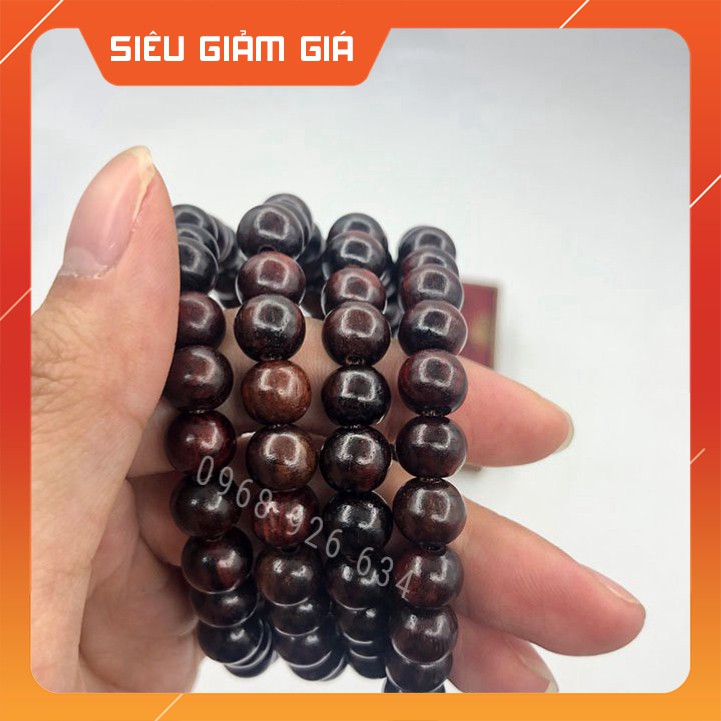 Vòng phong thủy gỗ trắc 108 hạt quấn tay FREESHIP Vòng tay gỗ nam nữ cao cấp