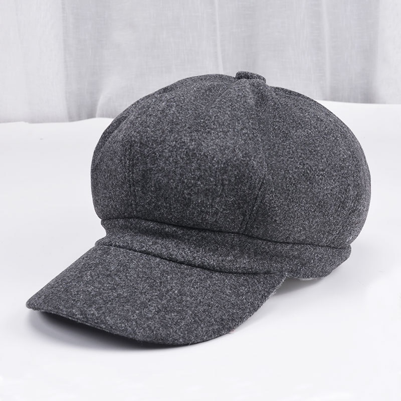 Mũ beret len màu đen thời trang thu đông cho nữ