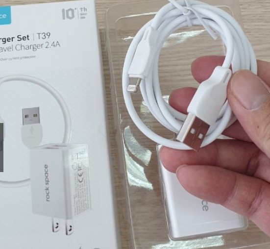 Bộ sạc 2 cổng Usb nguồn sạc nhanh 2.4A kèm dây cáp iphone