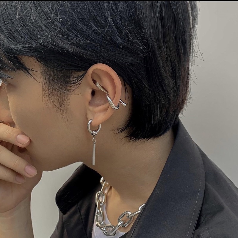 Khuyên tai ONER Thép Titan  "II Earrings"