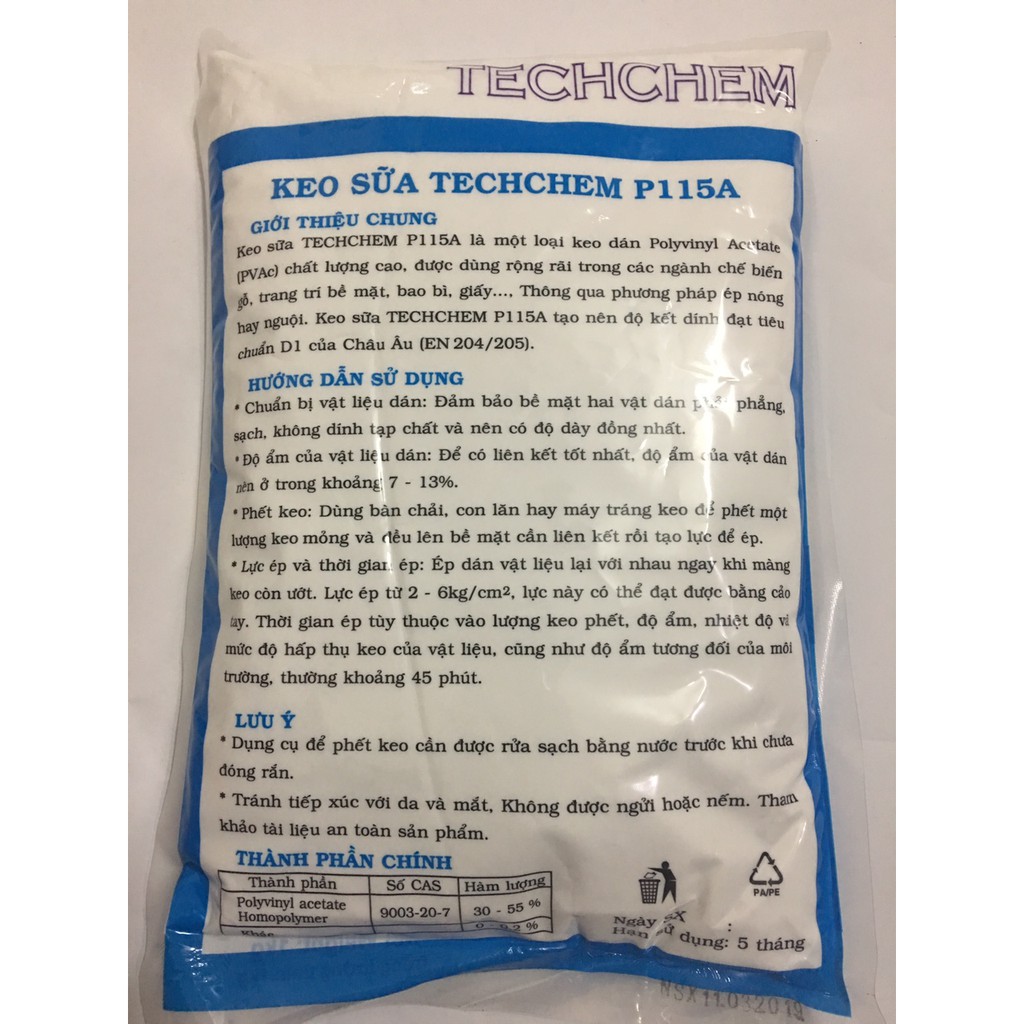 Keo sữa dán giấy dán tường gói 1kg