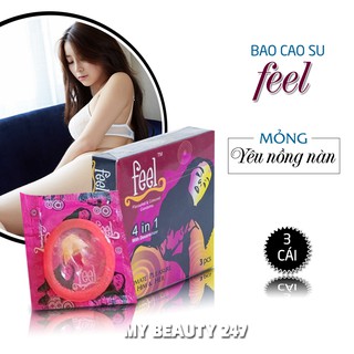 [Bộ 3 Hộp] Bao Cao Su Feel Kéo Dài Cuộc Yêu HOT Nhất Trên Tại Thị Trường Malaysia (Hộp 3 Bao)- Bcs Chính Hãng Chất Lượng