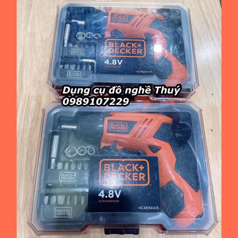 Máy vặn vít cầm tay B&D KC4815KA15- B1| 4.8V | | Chính hãng 100% |