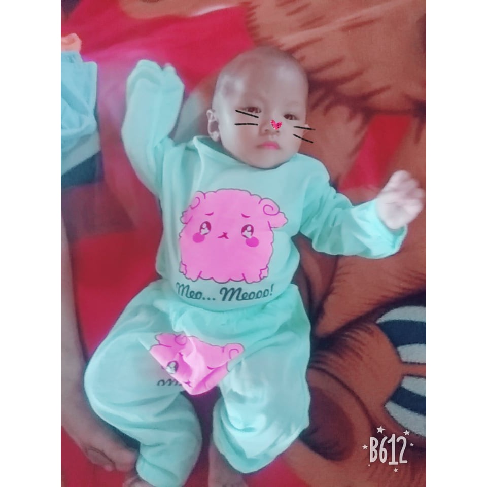 HÀNG LOẠI 1: Set 5 bộ cotton 2 chiều Mèo thần tài dài