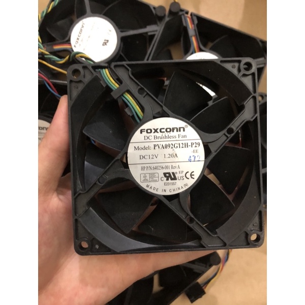 [Mã SALE hoàn 5% đơn 300K] Fan FOXCONN 9cm 12V 1.2A và 0.6A