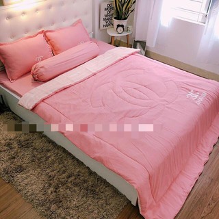 Bộ chăn ga gối cotton đũi
