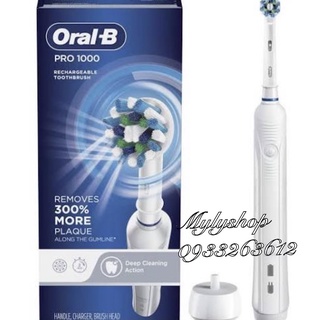[ Hàng Mỹ ] Bàn chải điện sạc Oral B PRO 500 / PRO 1000 ( sạc điện 110v )