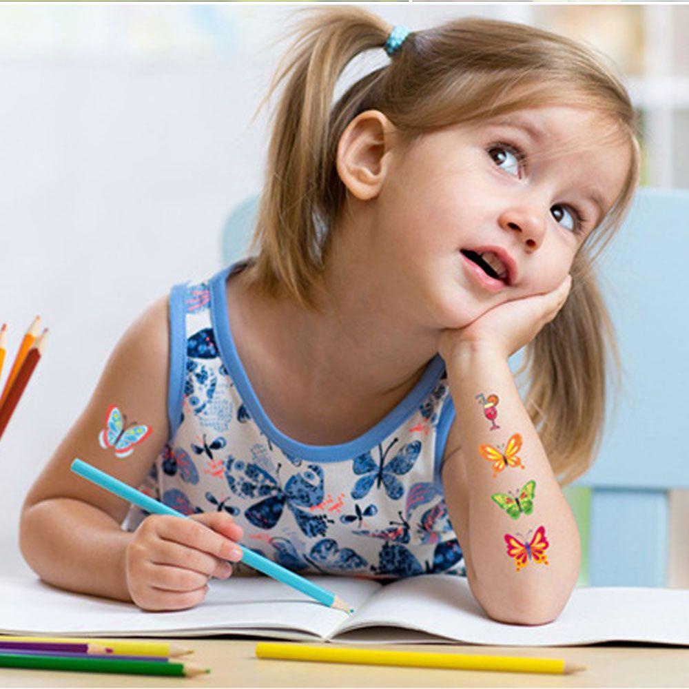 Set 10 Tấm Hình Xăm Dán Tạm Thời Hình Bướm Dễ Sử Dụng