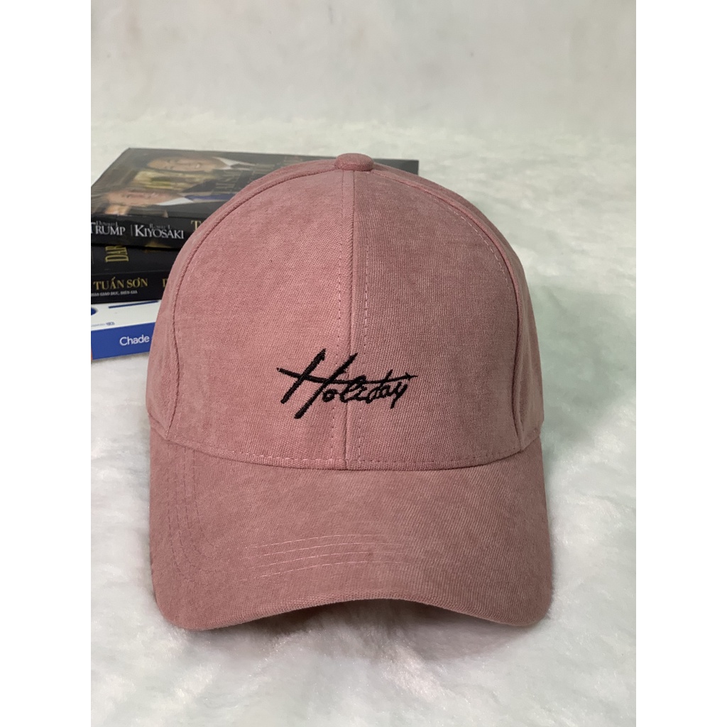 Mũ lưỡi trai nam nữ thêu chữ holiday though form unisex MS002 phong cách Ulzzang Thời trang PONIVA siêu hot