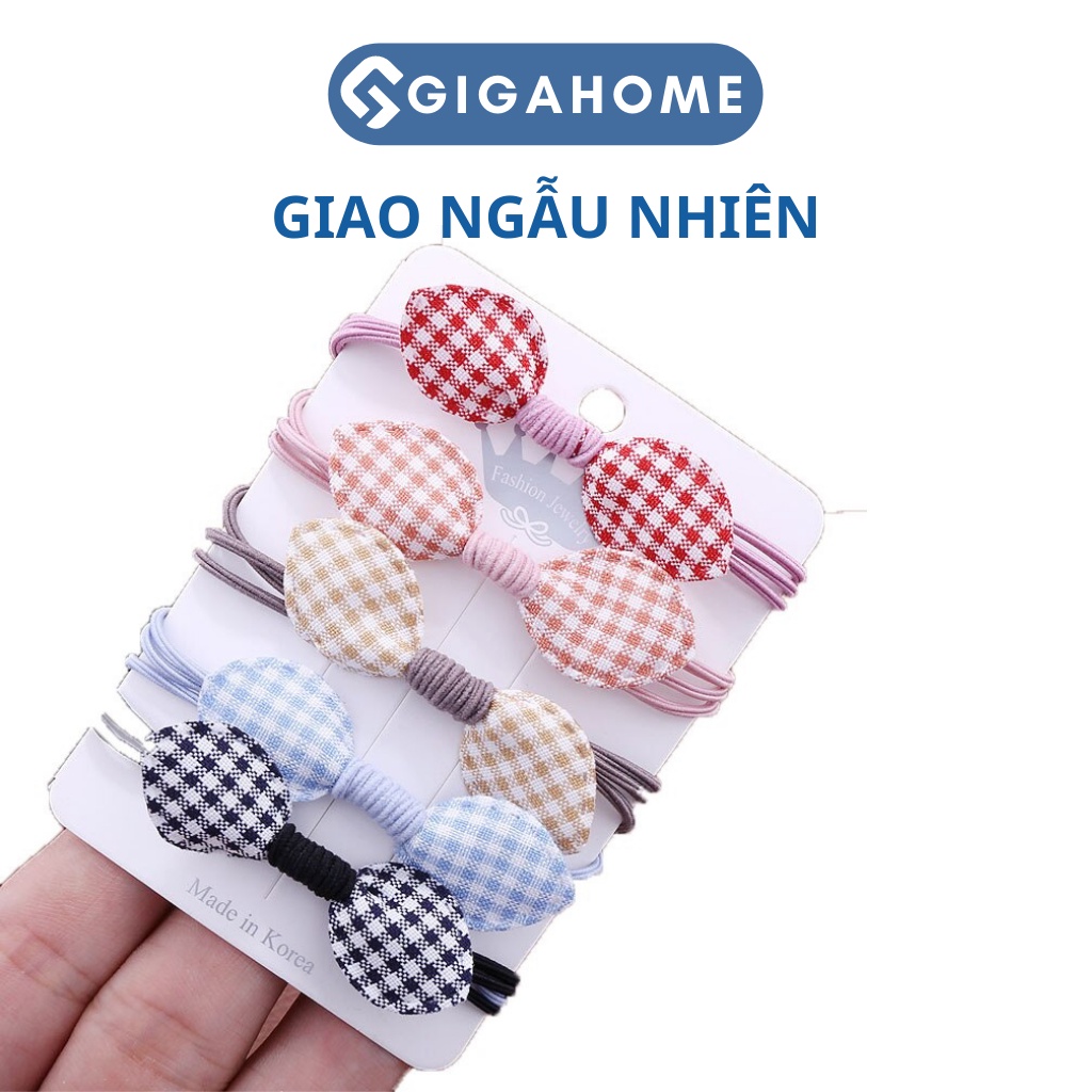 Dây Thun Cột Tóc Nữ 1k GIGAHOME Phối Nơ Hàn Quốc Dễ Thương, Giao Ngẫu Nhiên 1072