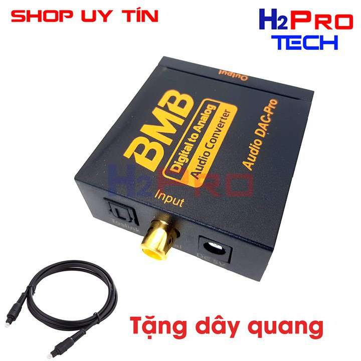 Bộ chuyển đổi âm thanh quang học BMB optical sang AV ra audio tiếng to - BH 12 tháng