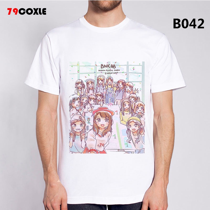 Áo thun ngắn tay màu trắng cổ chữ o NAM Áo thun oversize BNK48 áo sơ mi oversize sinh viên crop top 