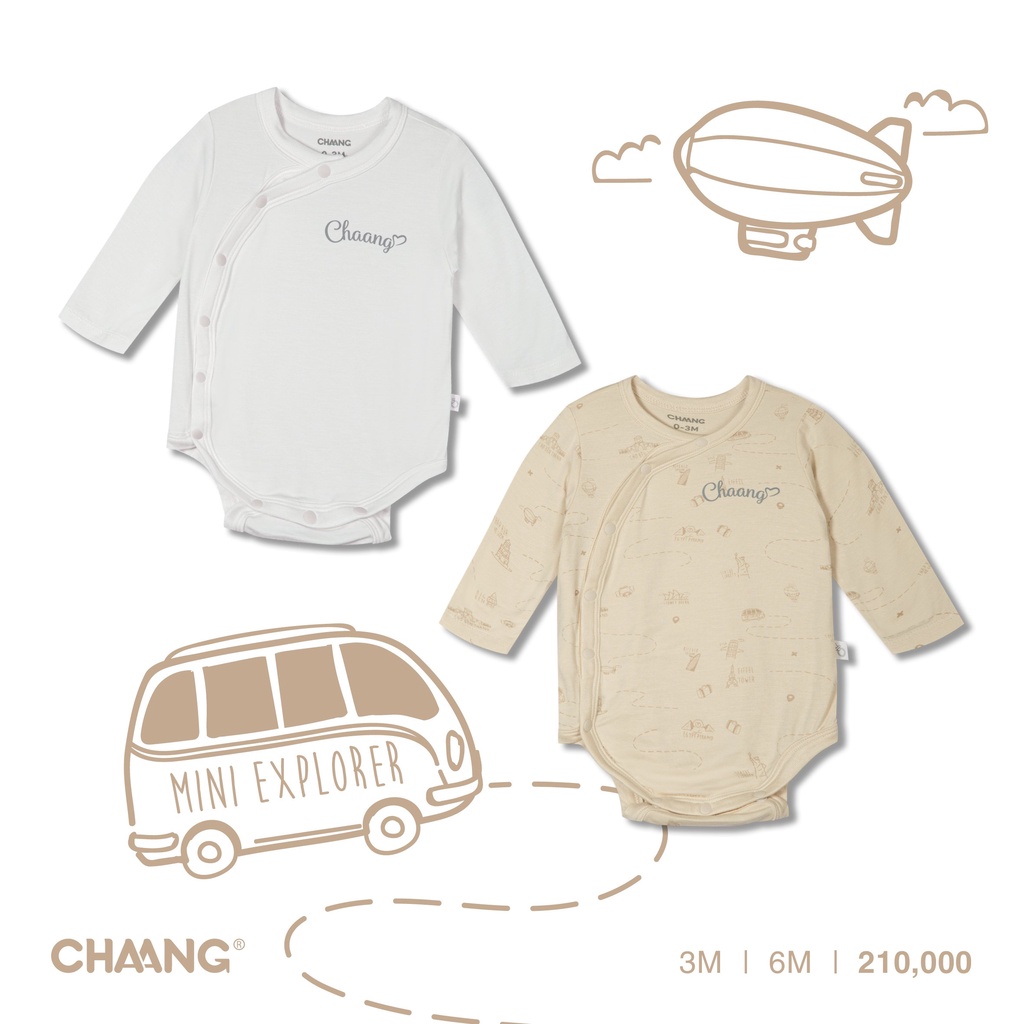 Chaang Set bodychip sơ sinh cho bé Jungle [AW2021-D16]