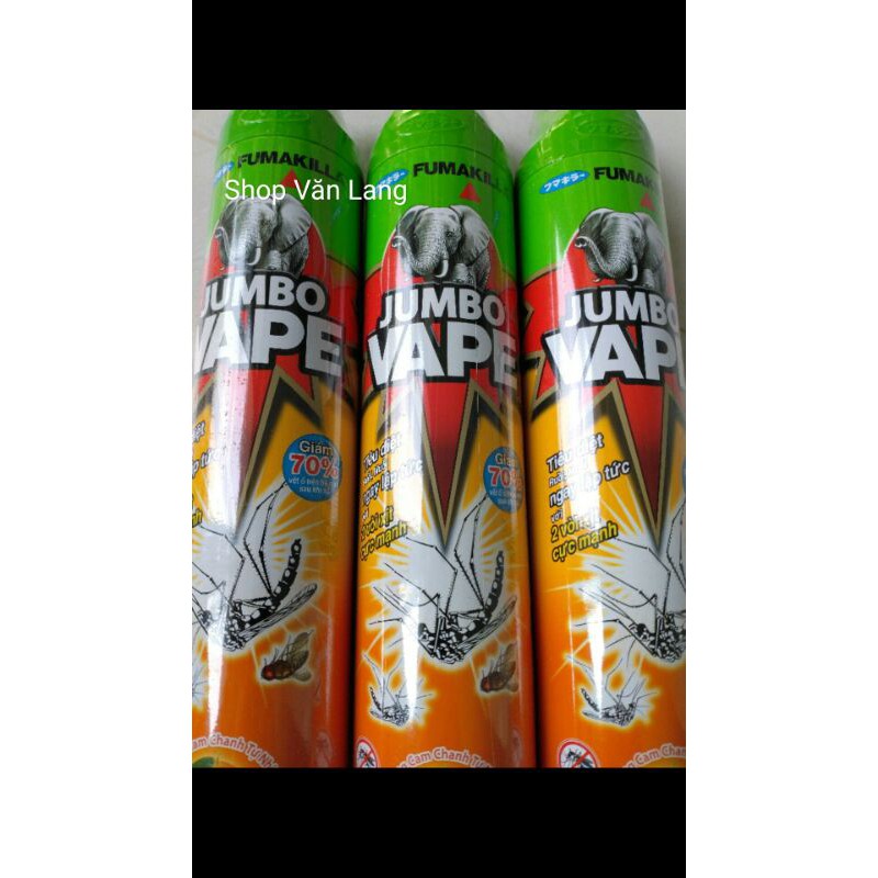 Bình xịt muỗi Jumbo Vape 600ml Nhật Bản