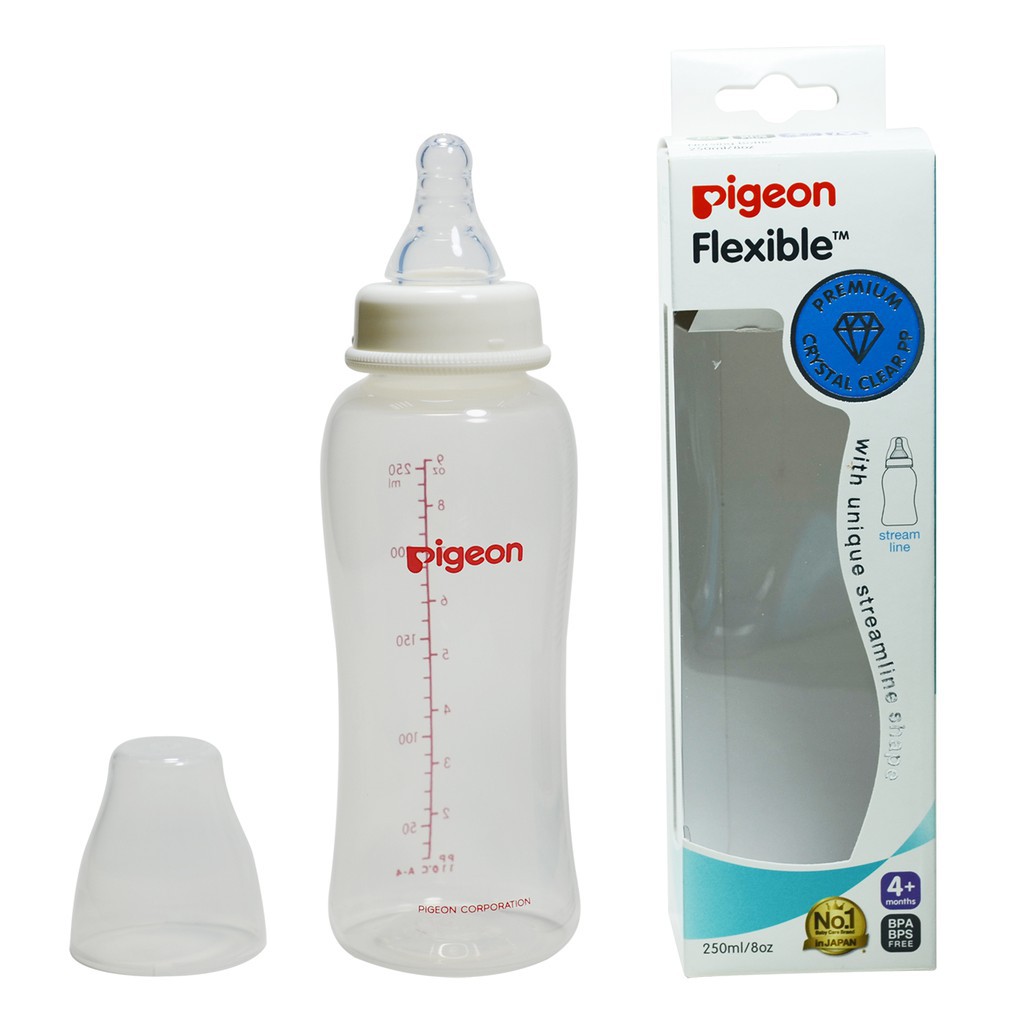 Bình sữa cổ hẹp PP Streamline Pigeon 150ml/ 250ml