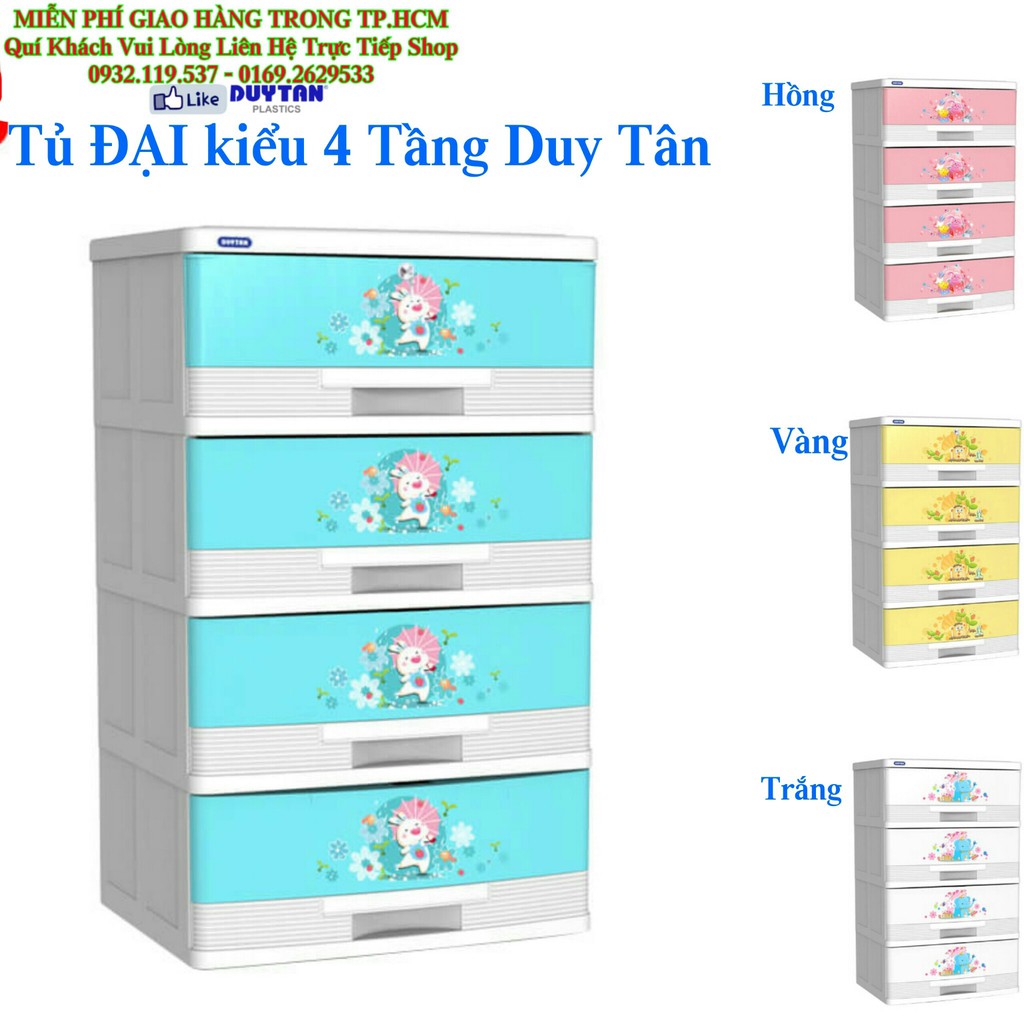 Tủ nhựa Duy Tân ĐẠI kiểu 4 Tầng Duy Tân , Có 5 Tầng