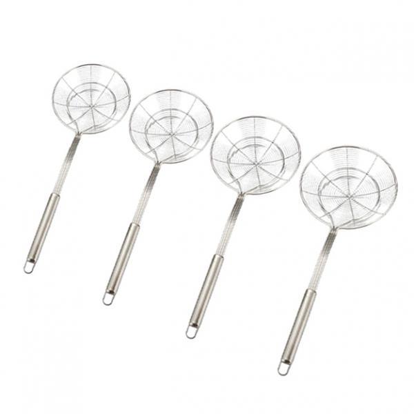 [DYNWAVE2]Stainless Steel Chinese Spiral Lifter Skimmer Deep Frying Strainer 14cm