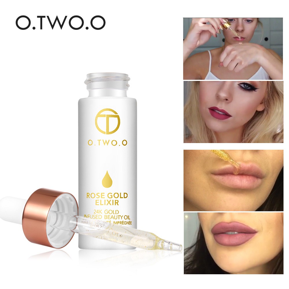 Tinh chất O.TWO.O ROSE GOLD ELIXIR 24k tạo lớp lót trang điểm dưỡng ẩm - tinh chất lót trang điểm nội địa trung JINT