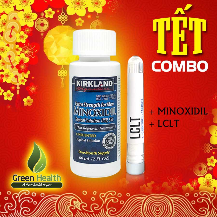 Minoxidil 5% combo LCLT mọc râu tóc