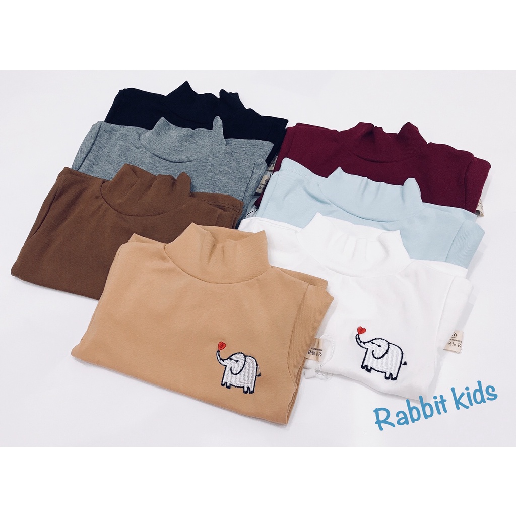 Áo Giữ Nhiệt Cho Bé Trai Bé Gái 💝FREESHIP💝 Áo Dài Tay Cổ Cao 3 Phân Trẻ Em Chất Liệu Cotton Zip