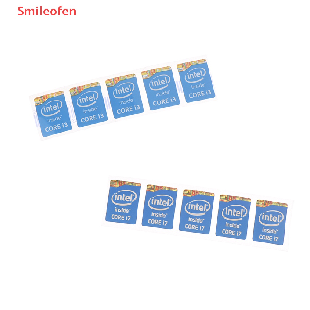 Bộ 5 Sticker Dán Trang Trí Sổ Tay Intel Core I3 I5 I7 Thế Hệ 4 Mới