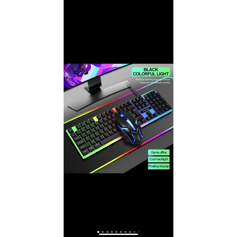 Chuột Phím ☀Combo Bộ Bàn Phím Giả Cơ Và Chuột Gaming Gear TWOLF TF230 Led RGB (BH 6thang)