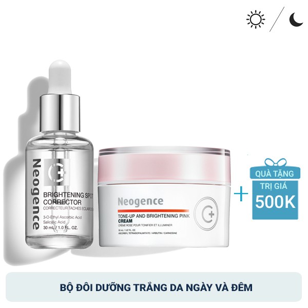 Bộ sản phẩm dưỡng trắng da ngày và đêm Neogence brightening combo