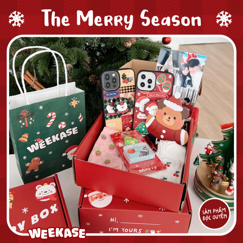 [Chat trước khi đặt hàng] Set quà tặng giáng sinh độc quyền Weekase Merry Season 2021 nhiều ưu đãi