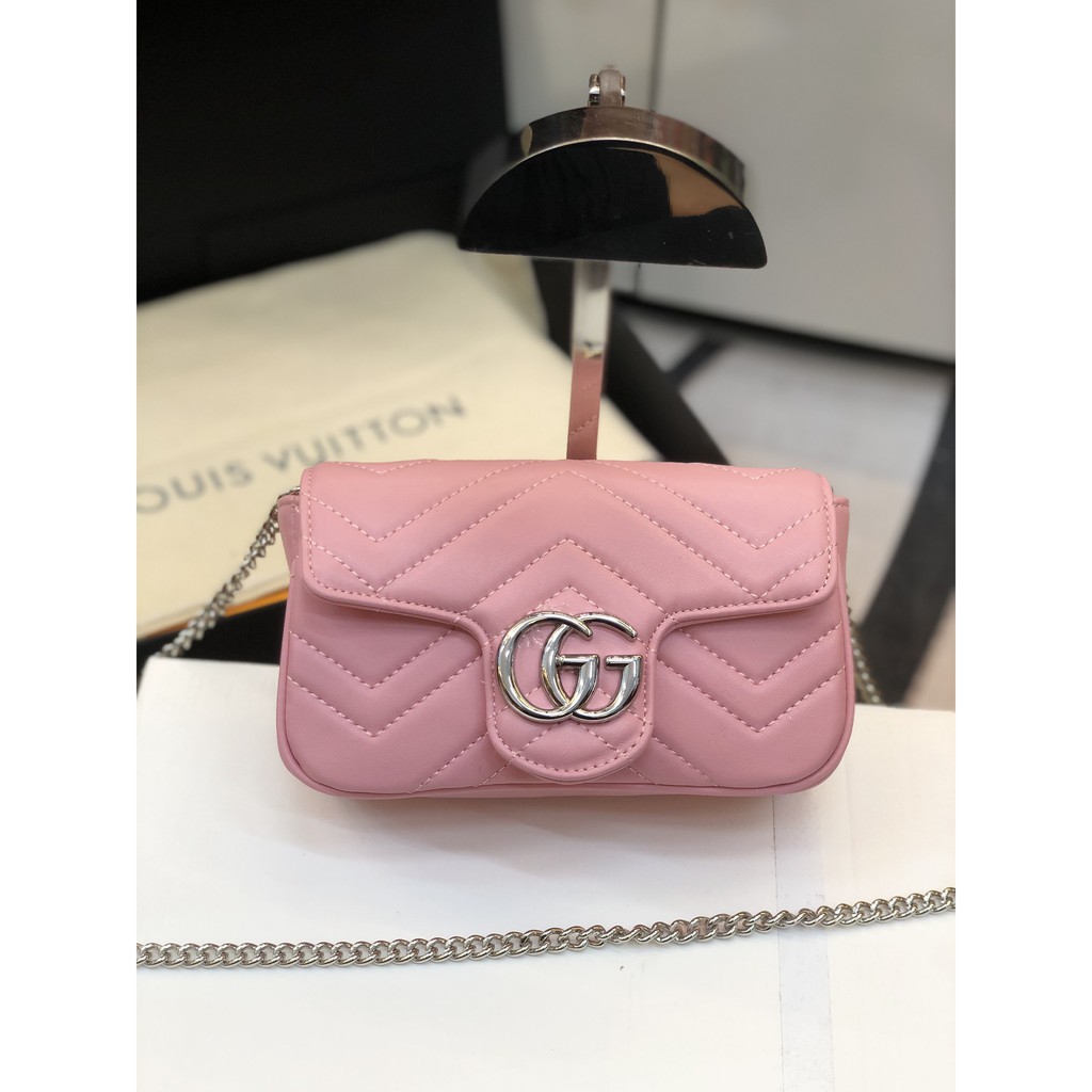 Túi Marmont Super Sale Màu Hồng Size 16cm