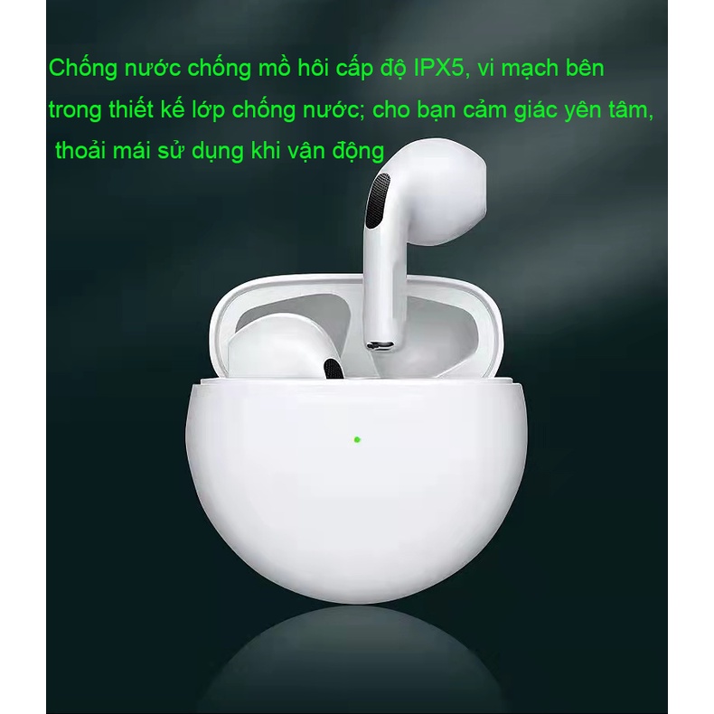 Tai nghe bluetooth Pro6 nhét tai bluetooth không dây Chống Ồn cho ĐT táo Phone Samsung xiaomi android laptop pc #66