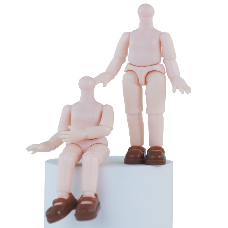 Cơ thể Da Trắng búp bê 14 khớp, OB - 14 point doll 11 cm, 18 cm OB white body