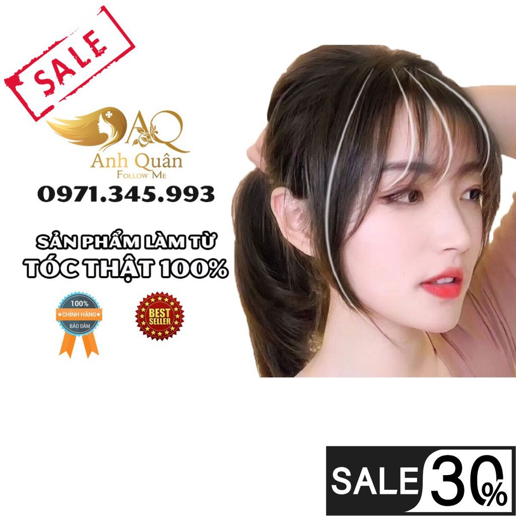 ⚡FREESHIP⚡Mái thưa làm bằng tóc thật 100%
