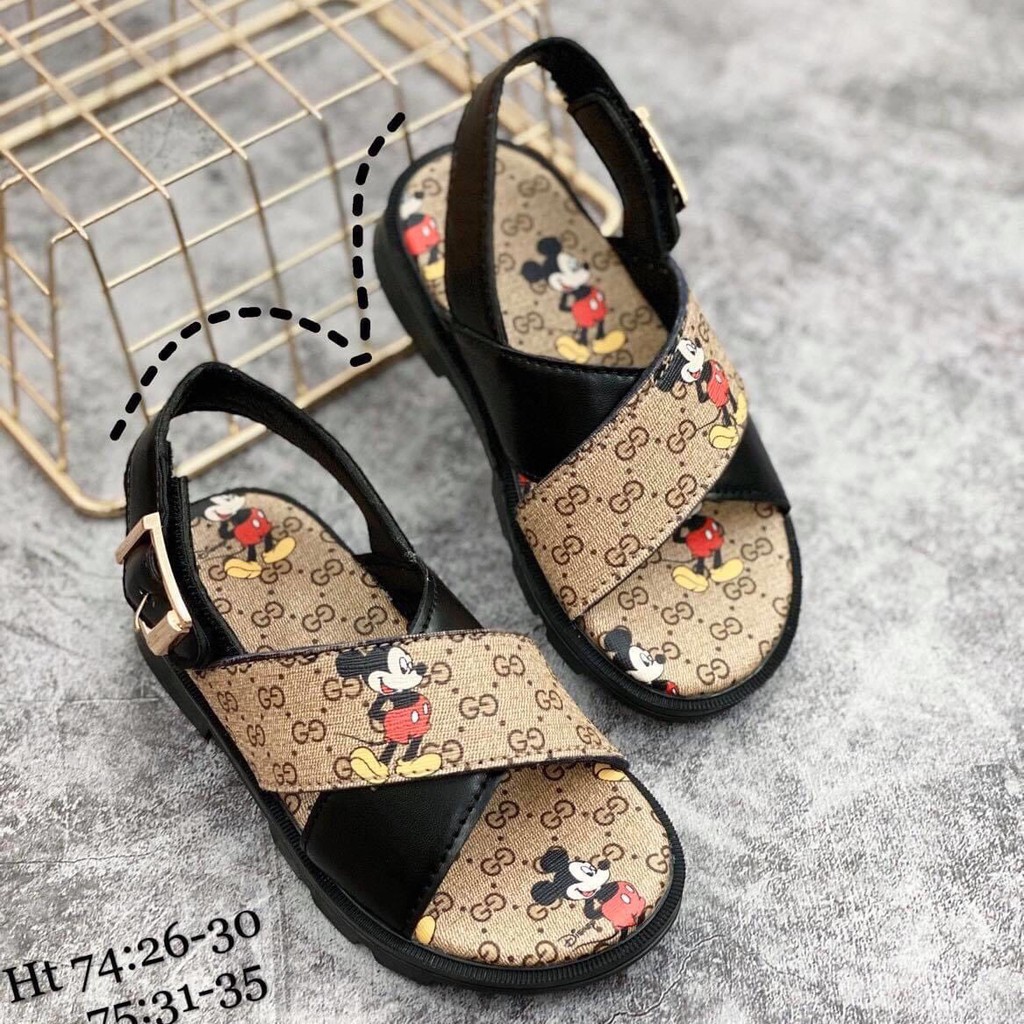 [XẢ]Giày sandal mickey quai chéo cho bé trai bé gái