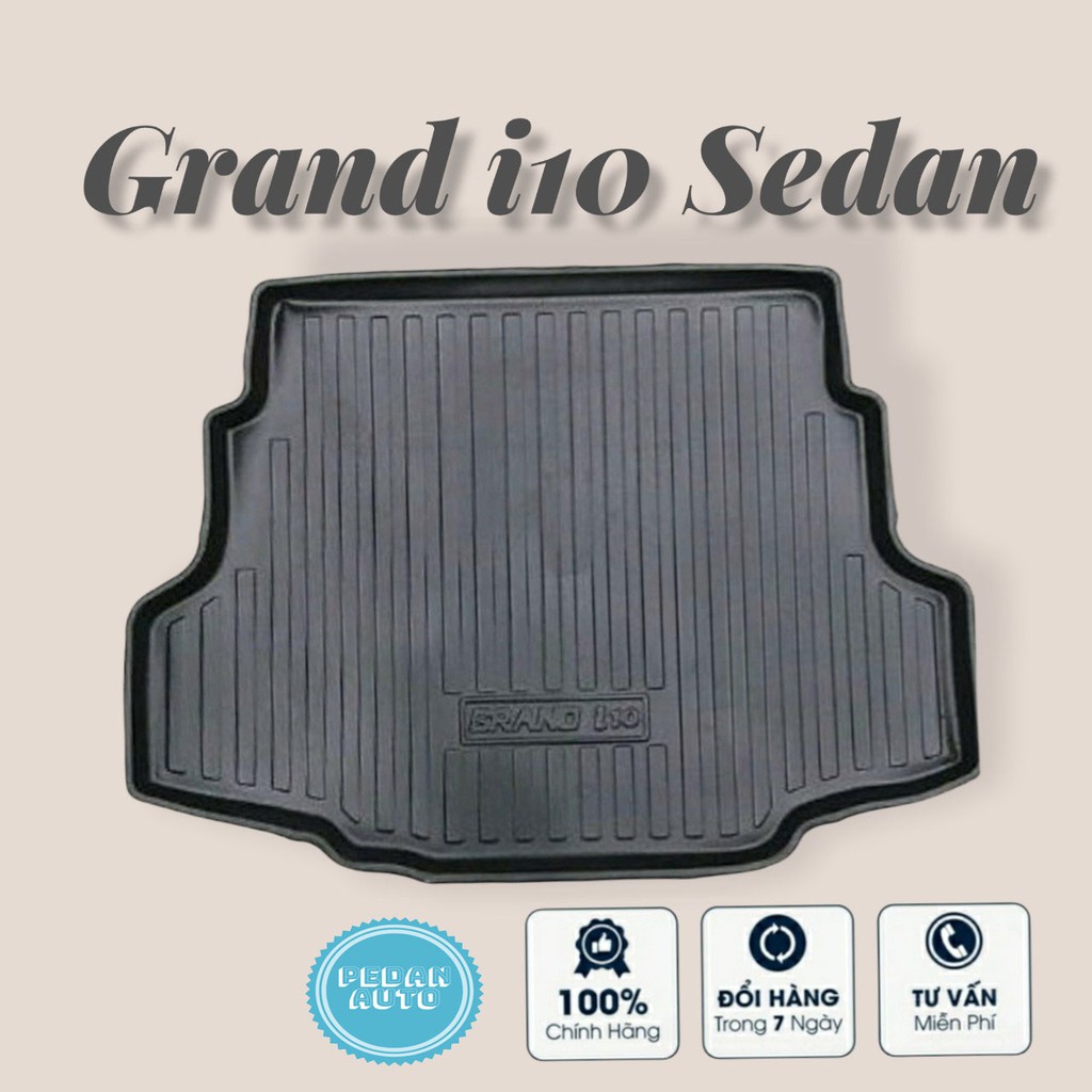 Lót Cốp Nhựa Dẻo Xe Grand i10 Sedan đời 2015 đến 2023 Cao Cấp ko Mùi- Các đời xe Đàn Hồi Chống Nước Tốt, dễ vệ sinh