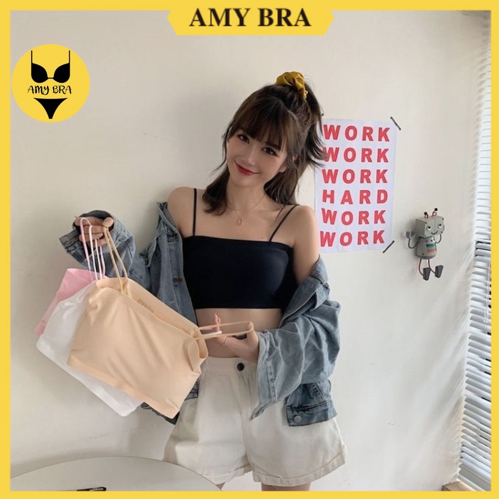 Áo Bra Đúc Su Quây 💖FREESHIP💖 2 Dây Chất Mát Lịm AMYBRA -A8881