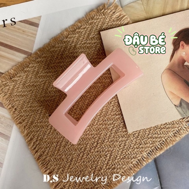 Kẹp Tóc Càng Cua Hàn Quốc Nữ Đẹp Hottrend Trơn Nhám - Cặp Búi Tóc Kiểu Cổ Điển Cute Cỡ Size Lớn Cào 14 Răng - Pk001_Y