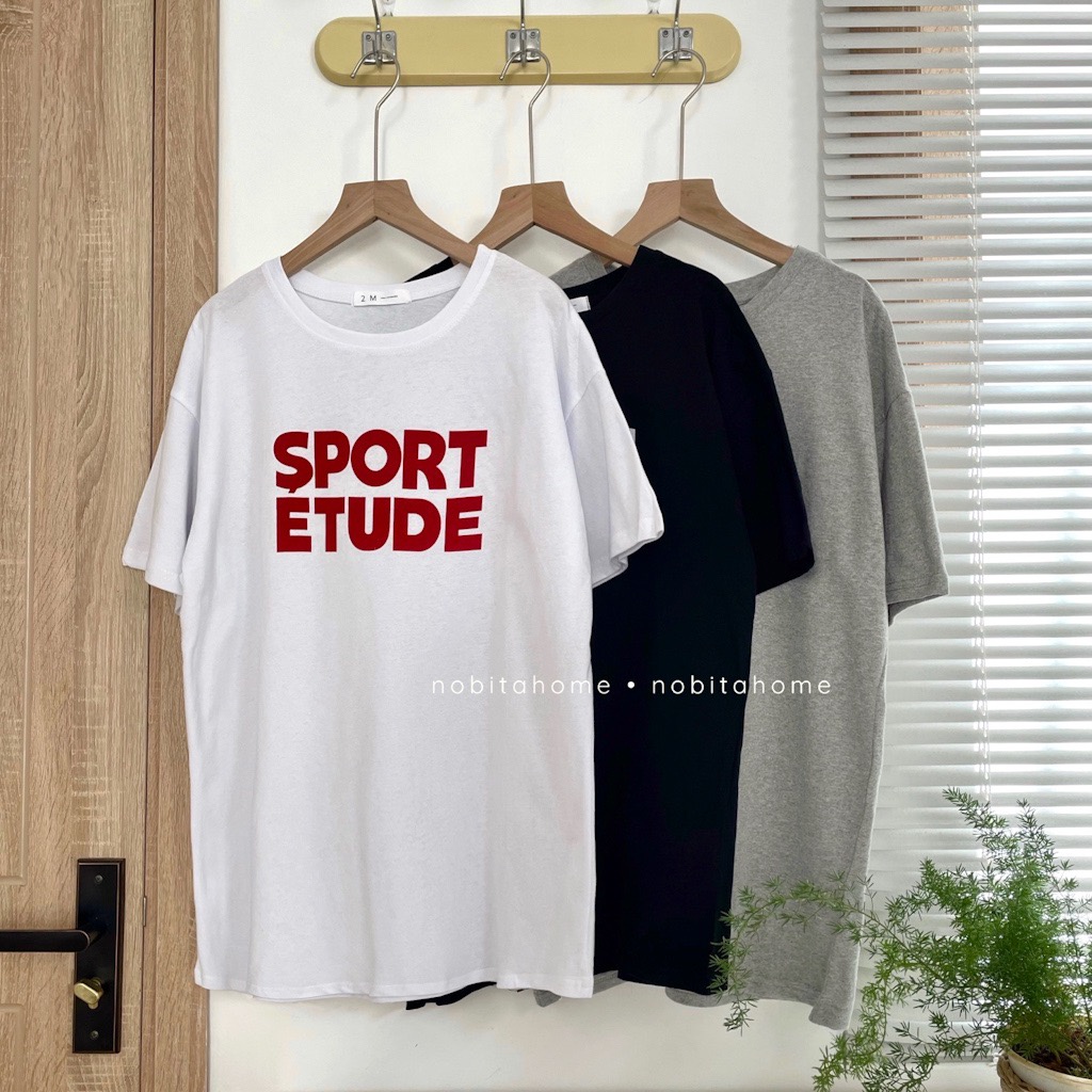 NOBITA HOME - ÁO THUN TAY NGẮN IN CHỮ SPORT ETUDE