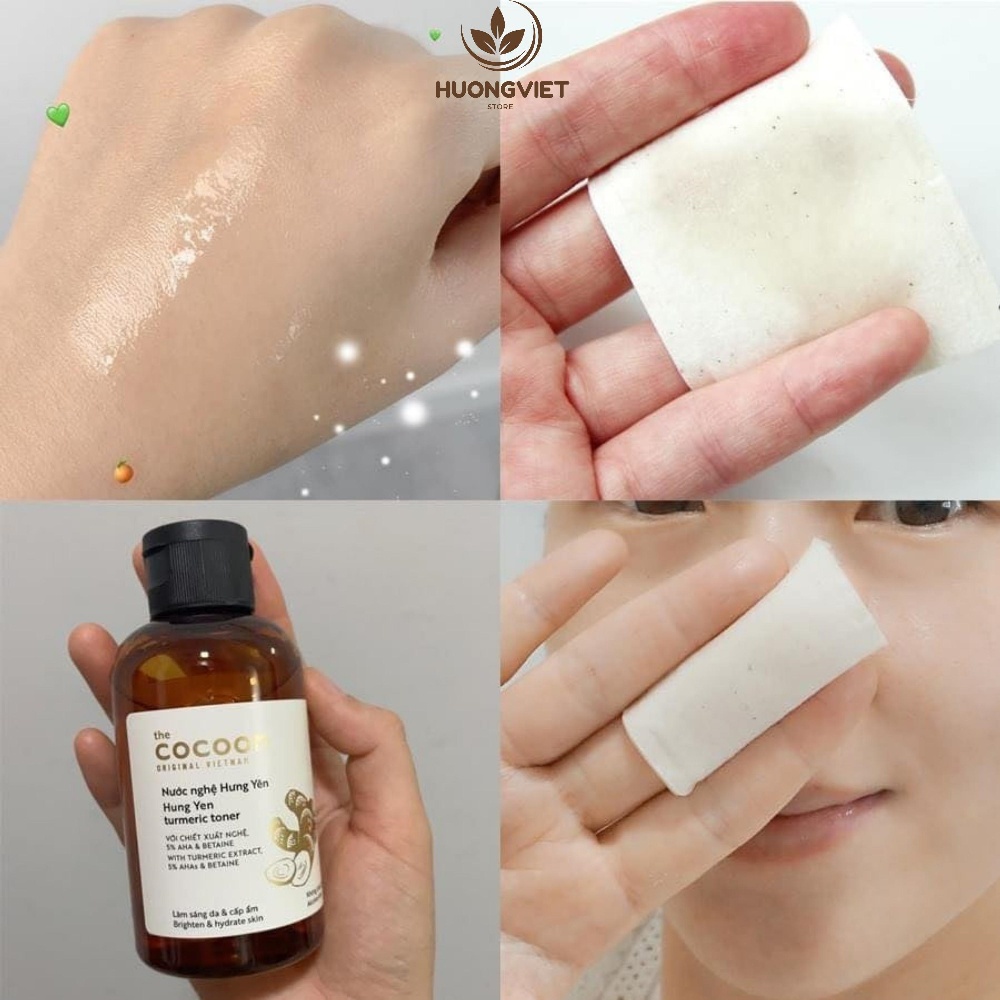 Nước Nghệ Hưng Yên Cocoon Việt Nam Chính Hãng Toner Dưỡng Trắng Cấp Ẩm Phục Hồi Se Khít Lỗ Chân Lông Cân Bằng Da khô Mụn