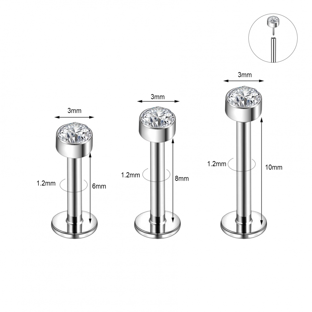 1 Khuyên Xỏ Cơ Thể 16g Bằng Thép Không Gỉ Nhiều Màu Sắc Cá Tính