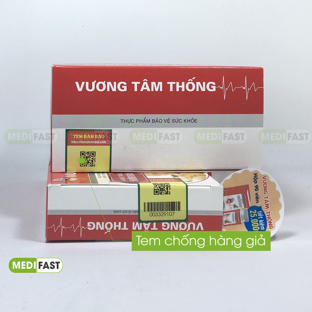 Tim mạch - Vương Tâm Thống Mẫu mới dạng lọ tiết kiệm hơn Hộp 2 lọ từ thảo dược, ngăn ngừa nhồi máu cơ tim.