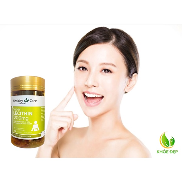 Viên Uống Mầm Đậu Nành Healthy Care Super Lecithin 1200mg Lọ 100 Viên Của Úc
