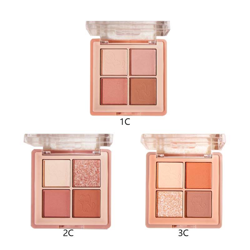 Bảng Phấn Mắt Kiss Beauty 4 Màu Tông Đất Lì Và Ngọc Trai Trang Điểm Làm Đẹp Cho Học Sinh