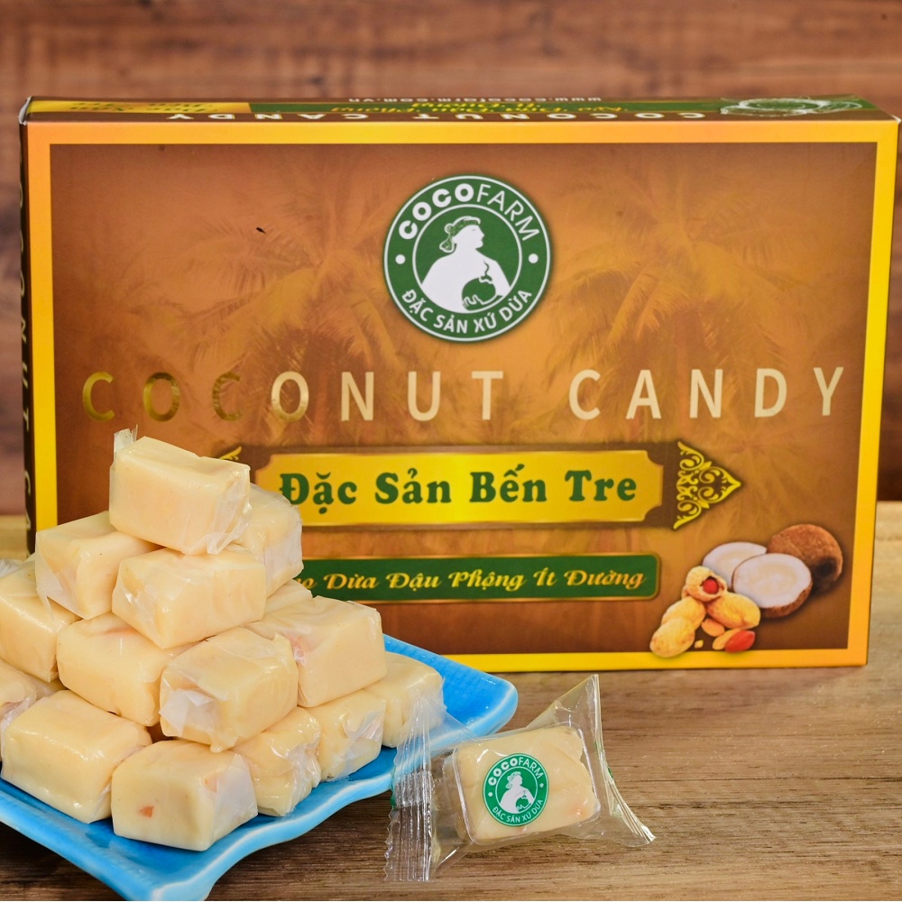 COMBO 5 hộp KẸO DỪA MỀM DẺO Cocofarm nguyên chất với 5 vị