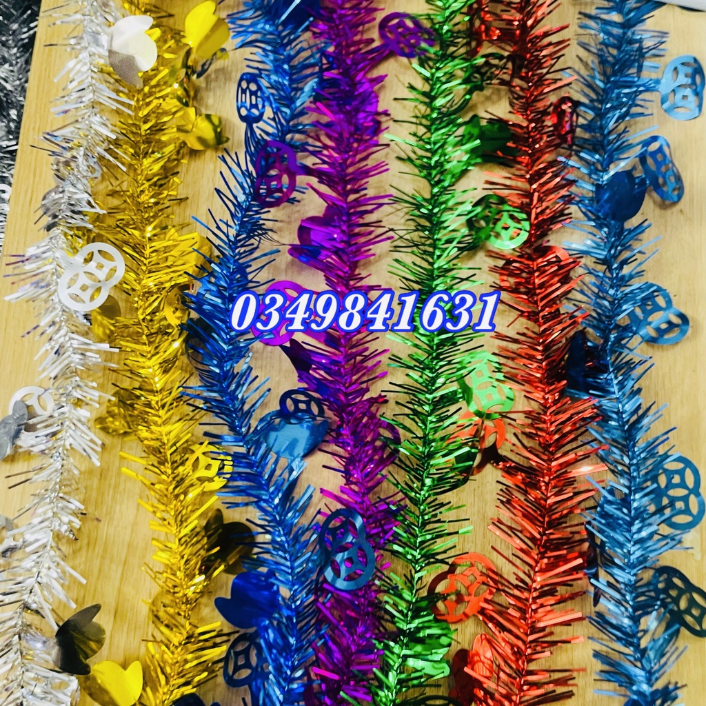 Combo sỉ 100 dây kim tuyến HŨ VÀNG trang trí tết các màu dày đẹp