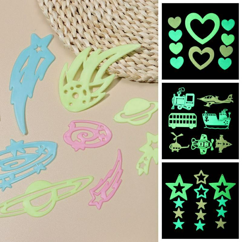 Sét tấm dạ quang phát sáng nhiều hình và kích thước trang trí ngôi nhà thân yêu