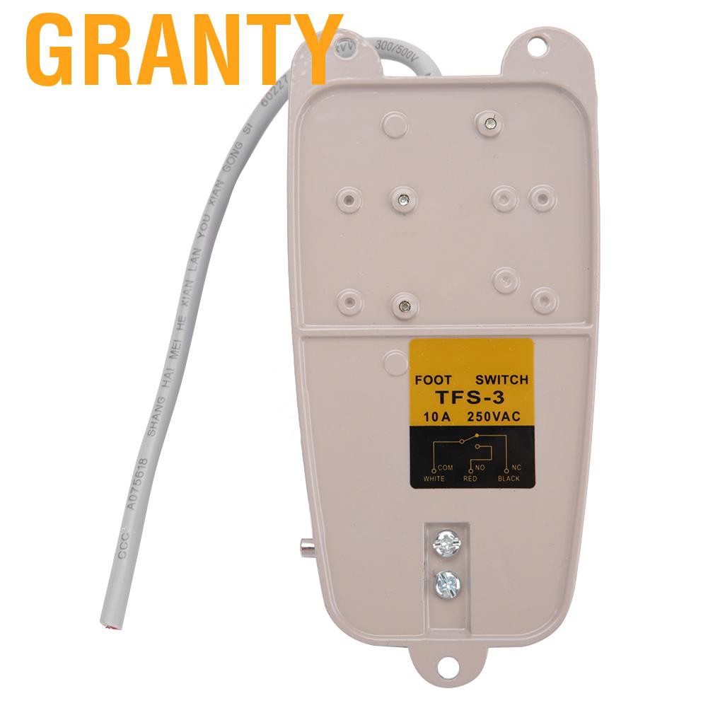 Granty Tfs-3 Công Tắc Đạp Chân Bằng Hợp Kim Nhôm Chống Trượt Ac 250v 10a Spdt