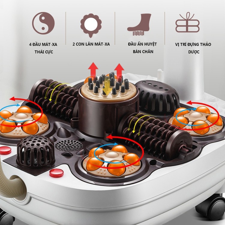 Máy Massage Chân, Bồn Ngâm Chân Lesen BẢN MỚI NHẤT Chính Hãng CÓ TIẾNG VIỆT, Làm Thư Giãn Đôi Chân Khỏe Mạnh