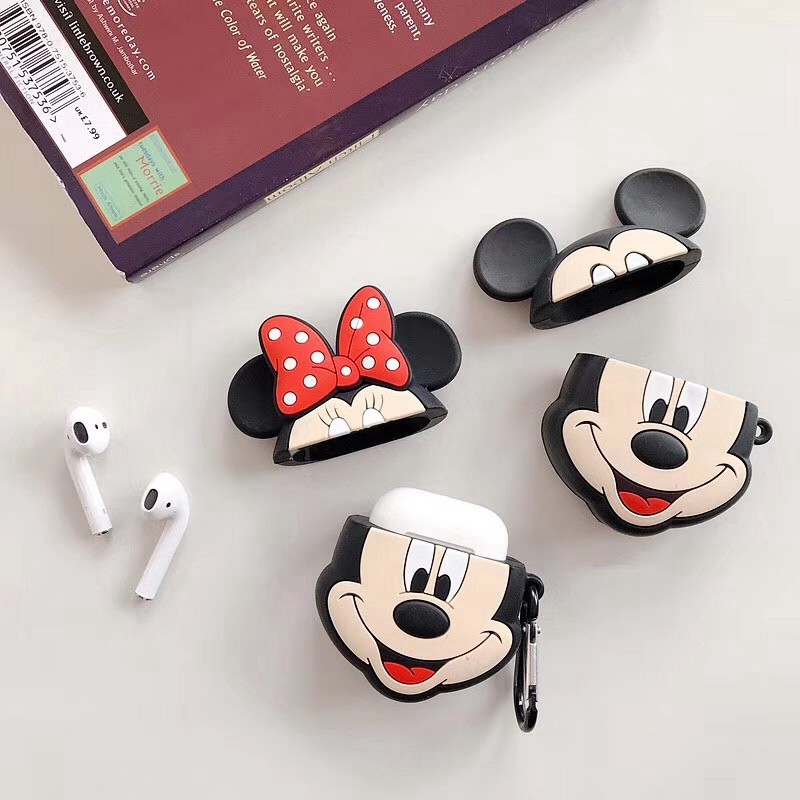 Case Silicon  Vỏ bao Airpods 2 AirPod 1 đựng tai nghe không dây i11 i12 i18 ... tặng kèm móc đeo 5.0