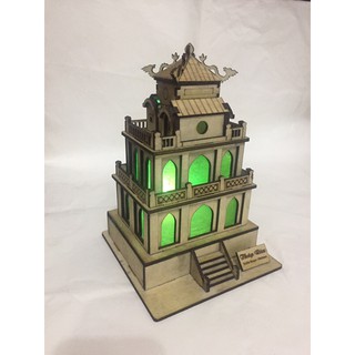 Mô hình Tháp rùa Hồ gươm  ( 13cm x 13cm x 19cm )